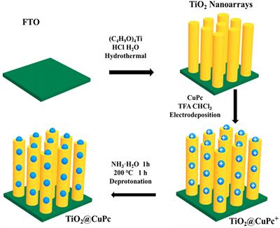 Assembly of Copper Phthalocyanine on TiO2 Nanorod Arrays as Co-catalyst for Enhanced Photoelectrochemical Water Splitting